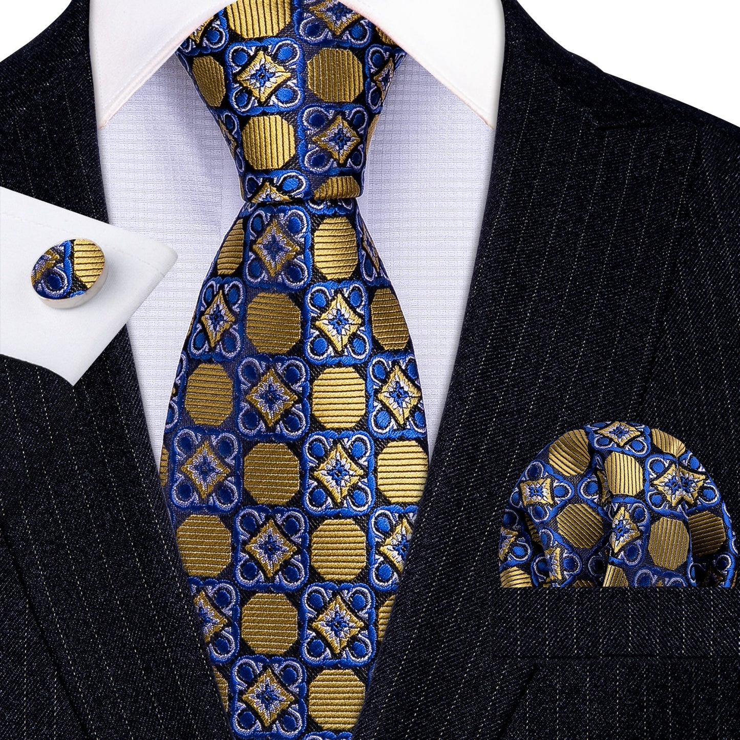 Fashion Designer Red Skull Men Tie Set 8.5cm Silk Handkerchief Ties for Men