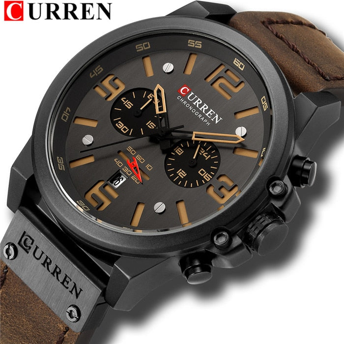 Fashion Classic Chronograph Watch Men Brand Sport CURREN 8314
