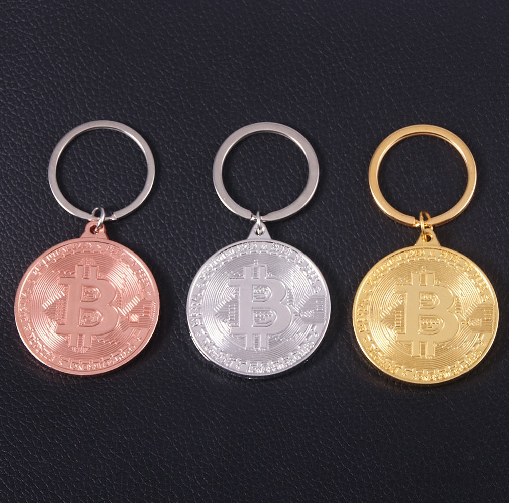 Newest Bitcoin Key chain Music Band Key-ring Pendant Women and Men Jewelry Collection Gift