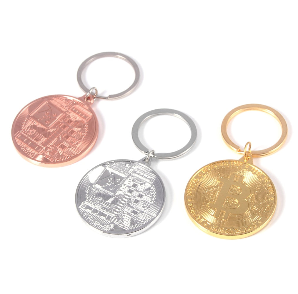 Newest Bitcoin Key chain Music Band Key-ring Pendant Women and Men Jewelry Collection Gift