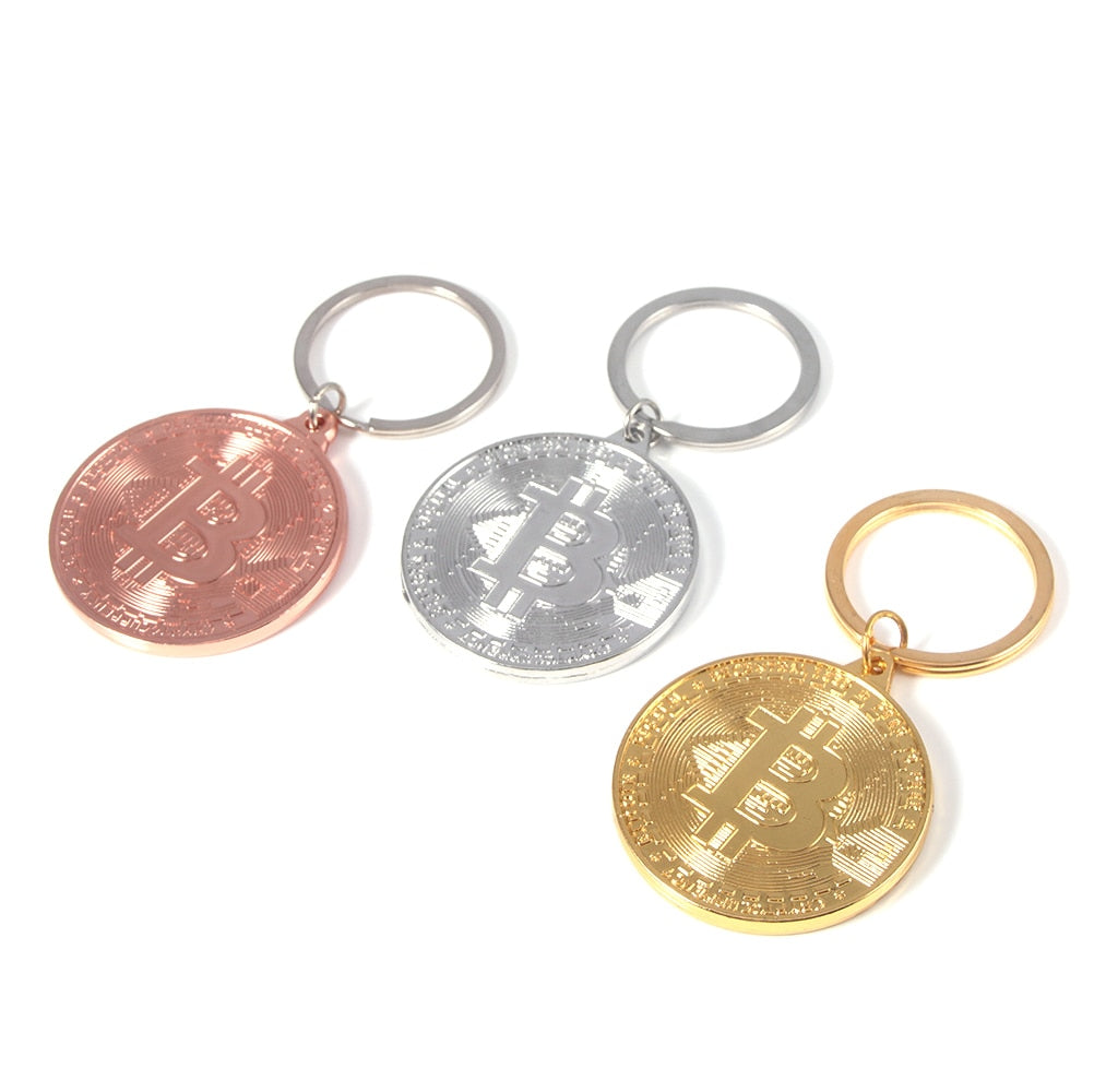 Newest Bitcoin Key chain Music Band Key-ring Pendant Women and Men Jewelry Collection Gift