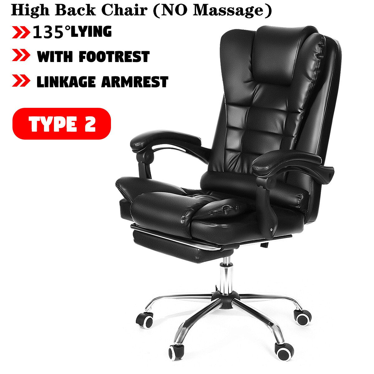 Computer Office Chair Gaming Home Leather Executive Swivel Massage Gamer Chair Lifting Rotatable Armchair Adjustable Desk Chair