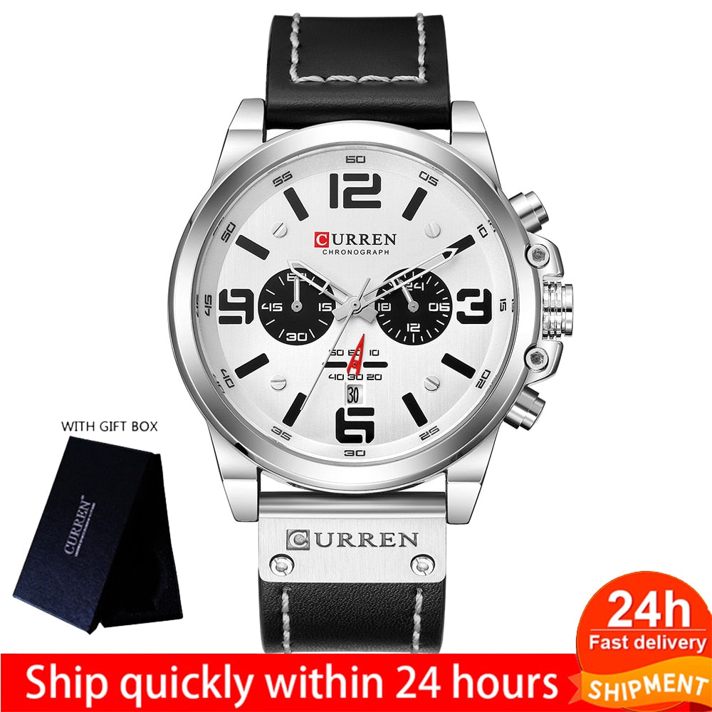 Fashion Classic Chronograph Watch Men Brand Sport CURREN 8314