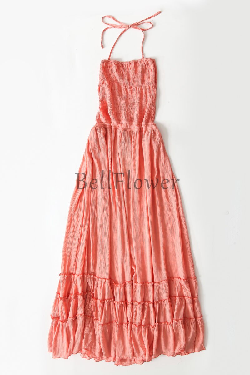 Beach Sexy Dresses, Bohemian Cotton, Backless Long Maxi Dress