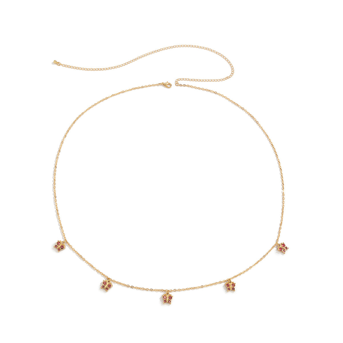 Simple Butterfly Micro-inlaid Tassel Waist Chain Female Sexy Beach Ins Sweet Cool Body Chain