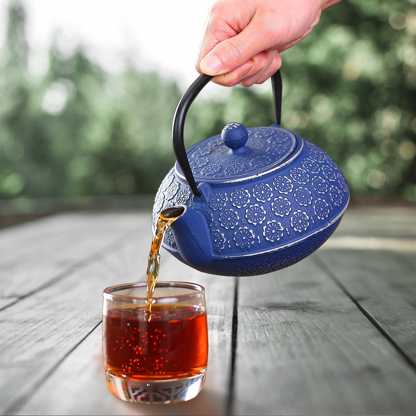 3.5Lbs 34oz Tea Kettle, Japanese -style Cast Iron Teapot With 304 Stainless Steel Infuser For Loose Leaf Tea
