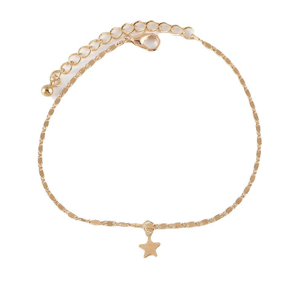 National Style Alloy Star Anklet Set