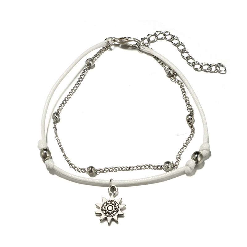 Women's Fashion Personality Handmade Ball Bead Pendant Anklet