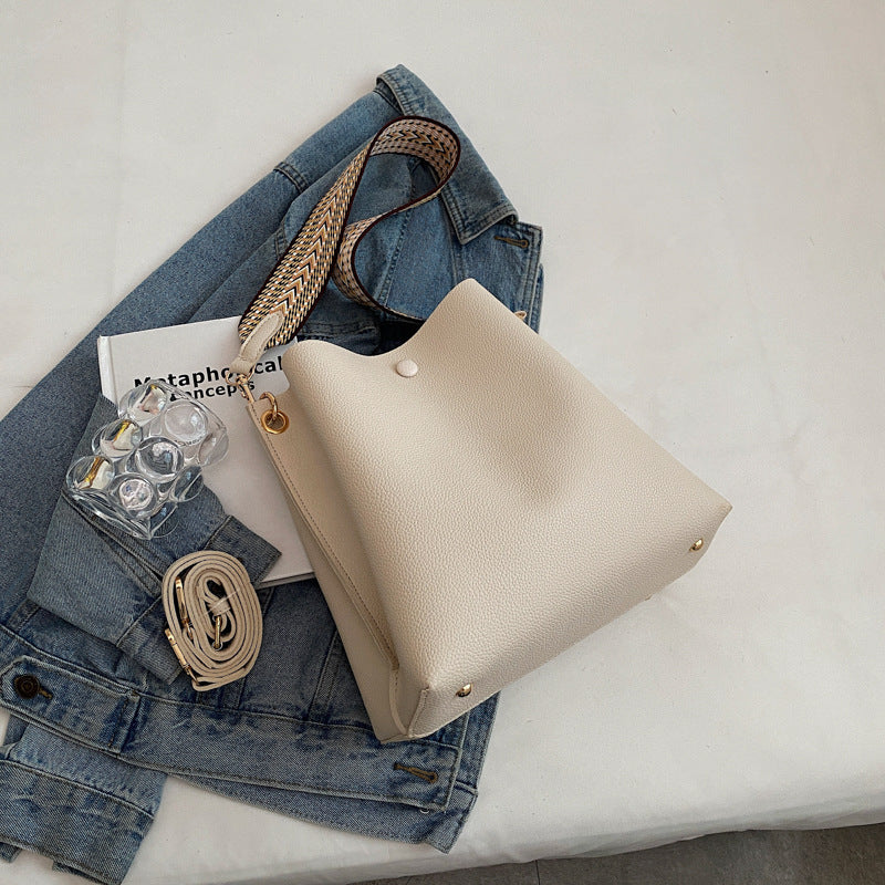 Women's Fashion Literary Vintage Bucket Shoulder Bag