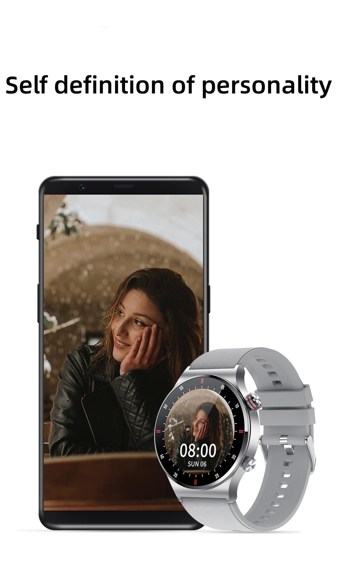 Bluetooth Calling QW33 Smart Watch ECG PPG Business Stainless Steel Strap Waterproof Men's Watch