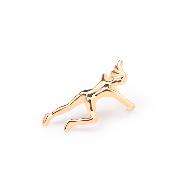 Hot Sell Fashion Personality Climbing Human Shaped Clip Earring
