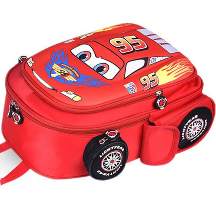 3D Car Child School Backpack