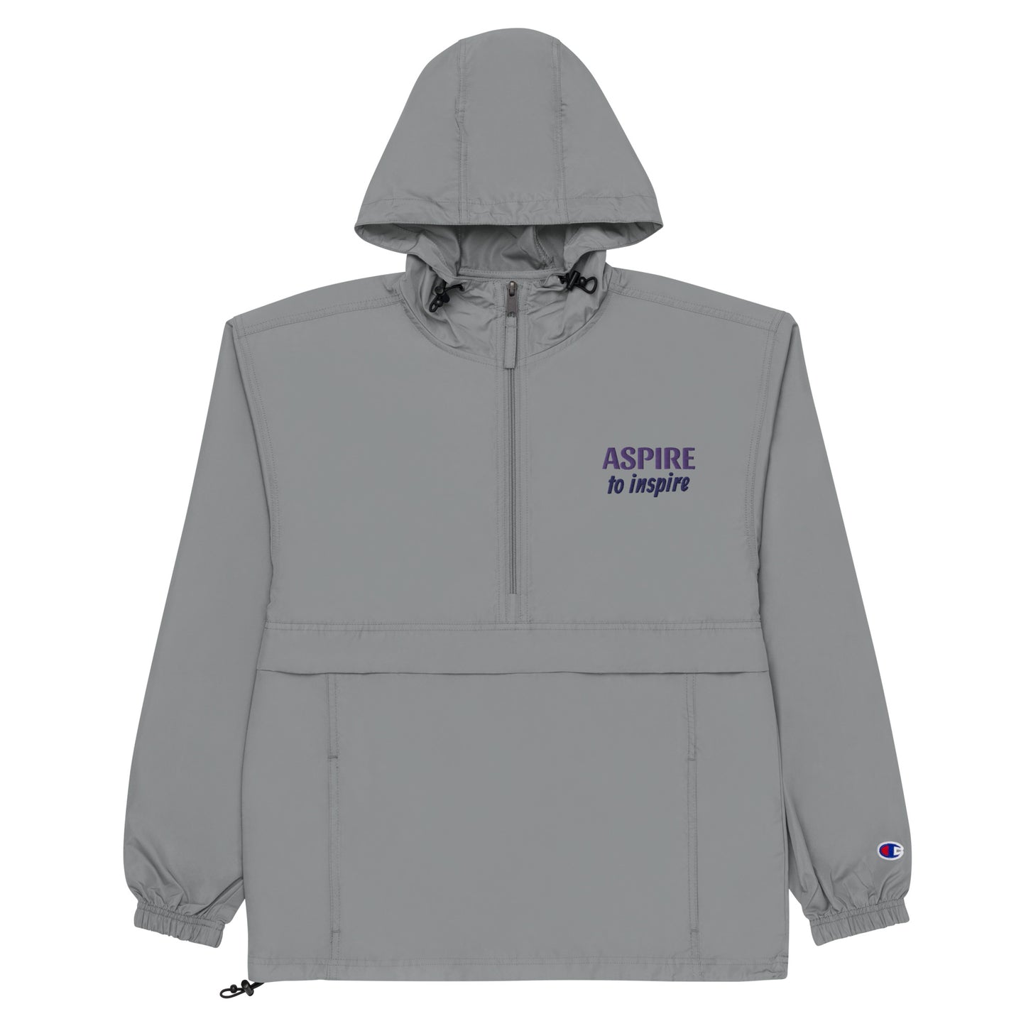 Embroidered Champion Packable Jacket "Aspire To Inspire"