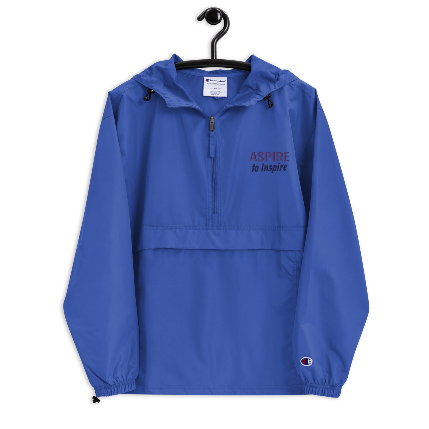 Embroidered Champion Packable Jacket "Aspire To Inspire"