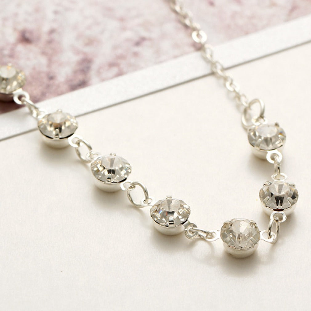Fashion Alloy Diamond Simple Crystal Anklet