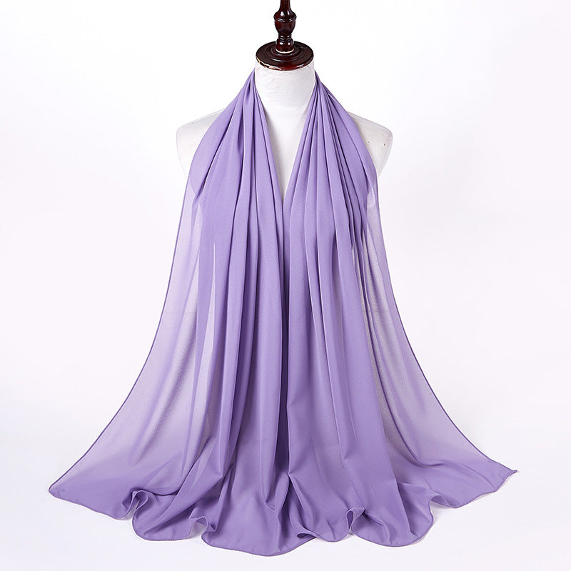 Monochrome Pearl Chiffon Bubble Scarf Headscarf