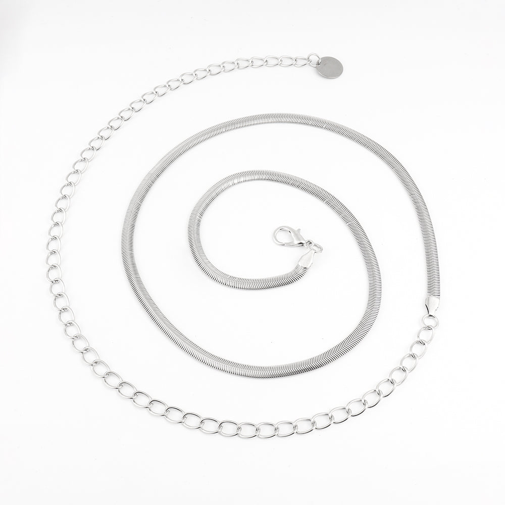 Personalized Metal Waist Chain Female Pearl Pendant Wavy Tassel Summer Body Chain Beach Party Fashion Versatile