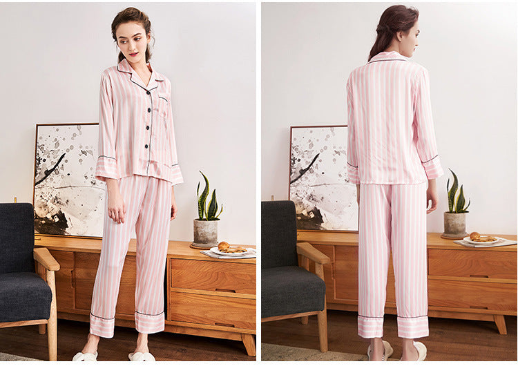 Silk home pajamas set