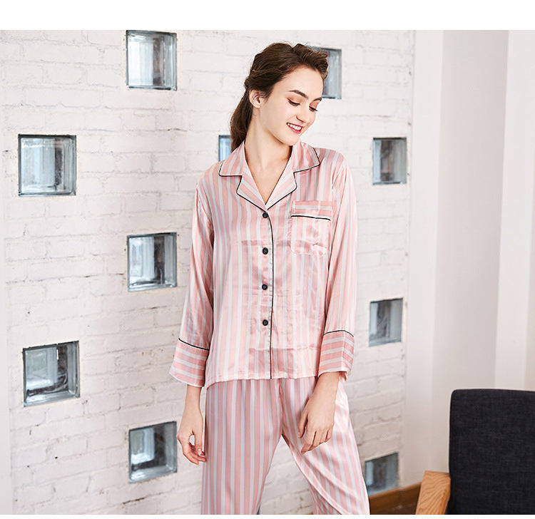 Silk home pajamas set