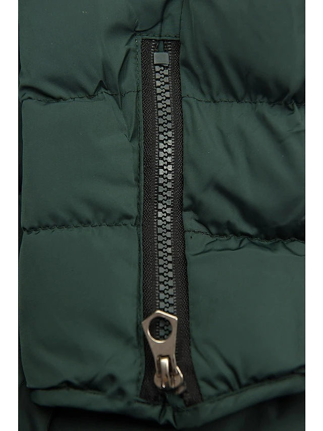Women's Plush Hooded Mid-length Oblique Zipper Cotton-padded Coat