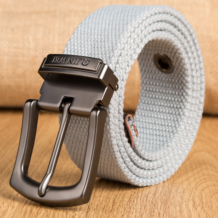 Men's Outdoor Buckle Thick Woven Canvas Belt