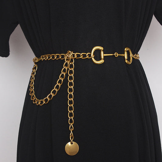 All-Match Elegant Metal Letter Waist Chain