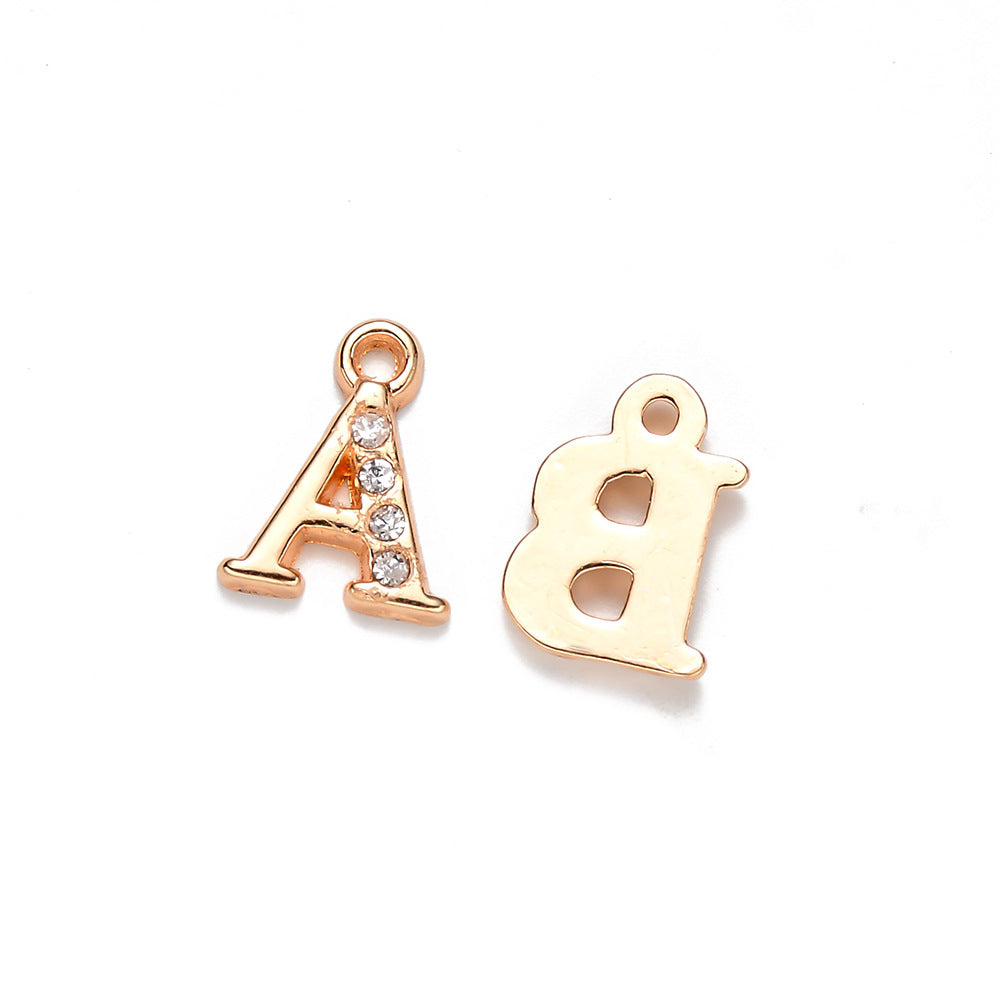 New Product Alloy Diamond-studded 26 Letter Pendant