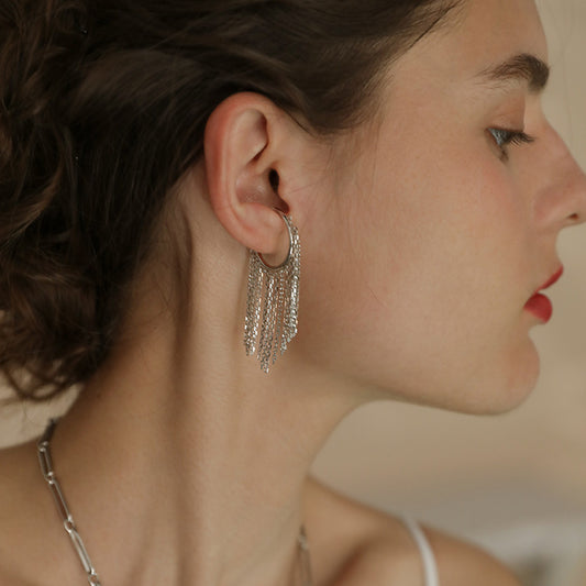 Female Earrings Without Pierced Temperament Cool French Style