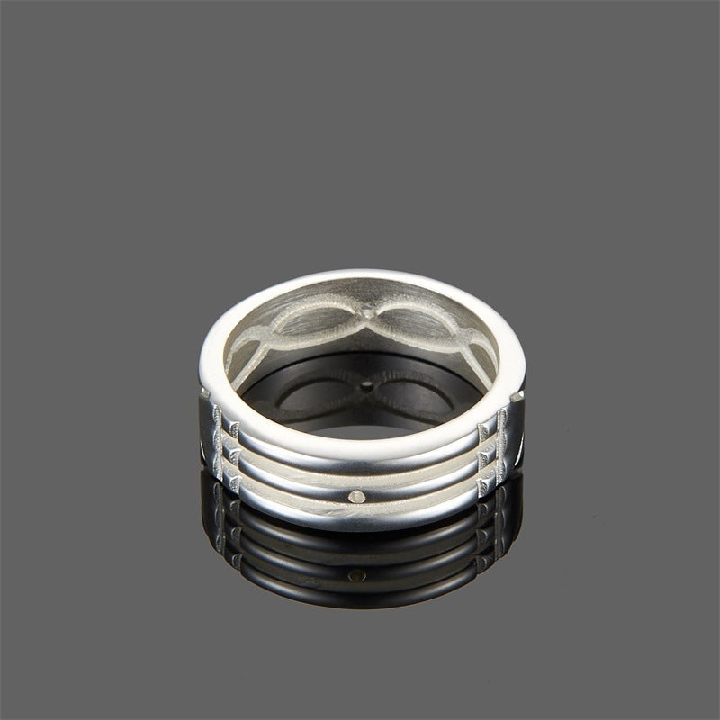 Simple And Fashionable Silver Gold Festive Rings For Men And Women