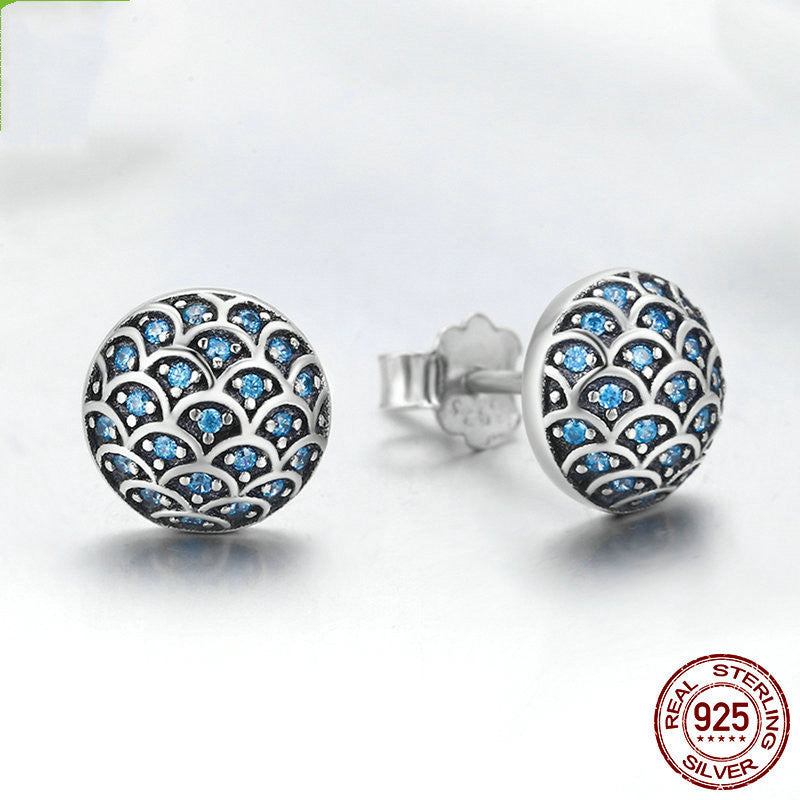 Temperament Zircon Round Earrings