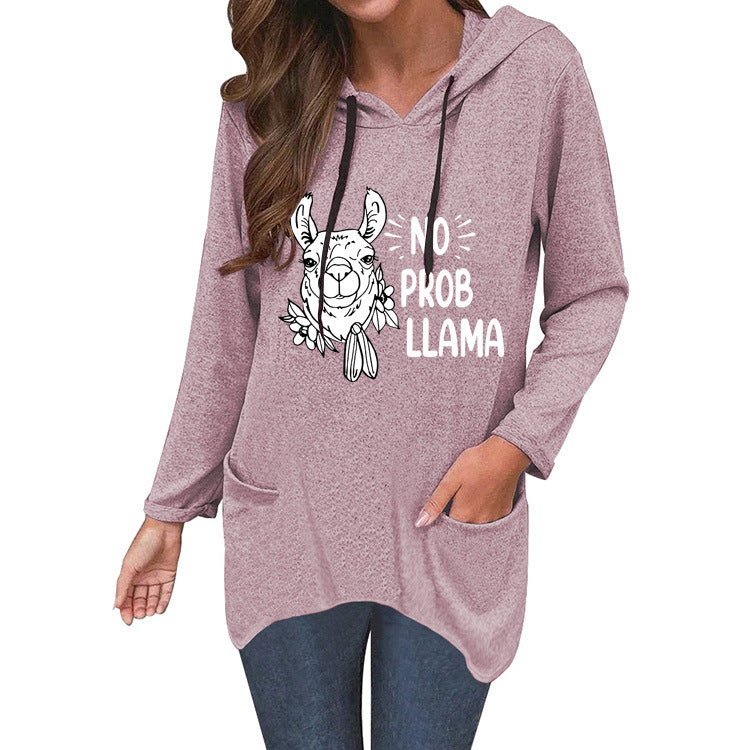 No Prob Llama Cute Cat Ear Sweater