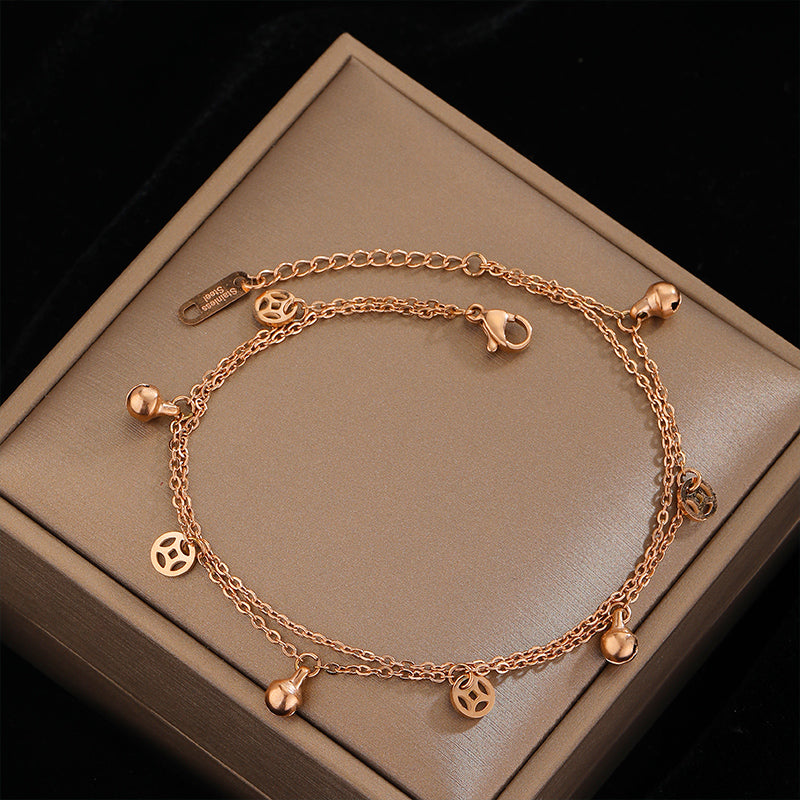 The New Fashion Net Red Bell Anklet Does Not Fade
