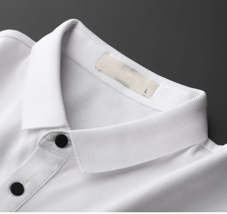 Men's Ice Silk Lapel Polo Shirt Short Sleeves