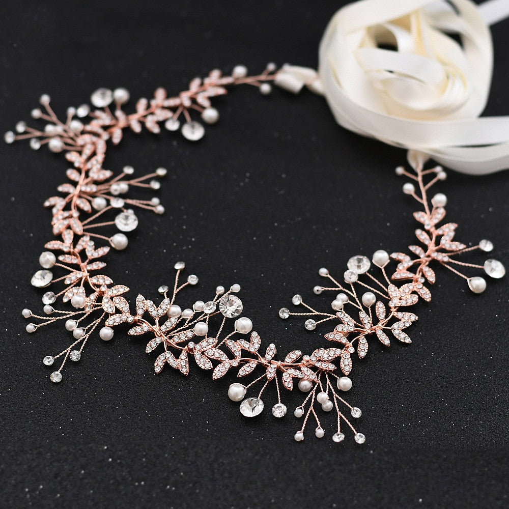 Bridal Wedding Dress Versatile Pearl And Diamond Waist Chain