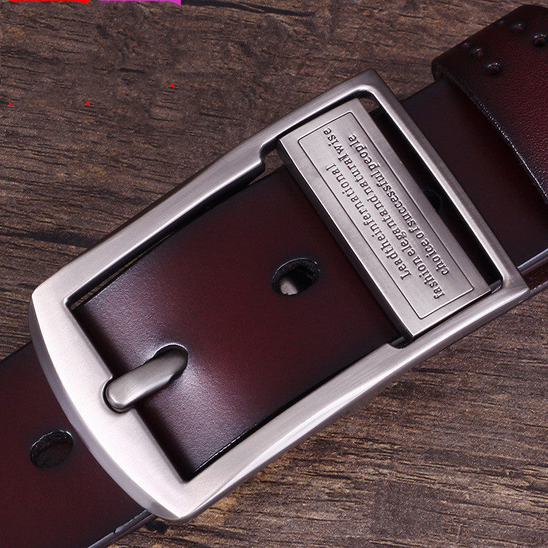 Men's Leather Pin Buckle Belt Fashion Casual