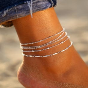Women's Beach Love Multi-layer Anklet