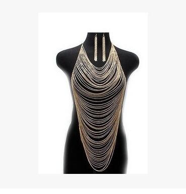 Multi-layer tassel body chain