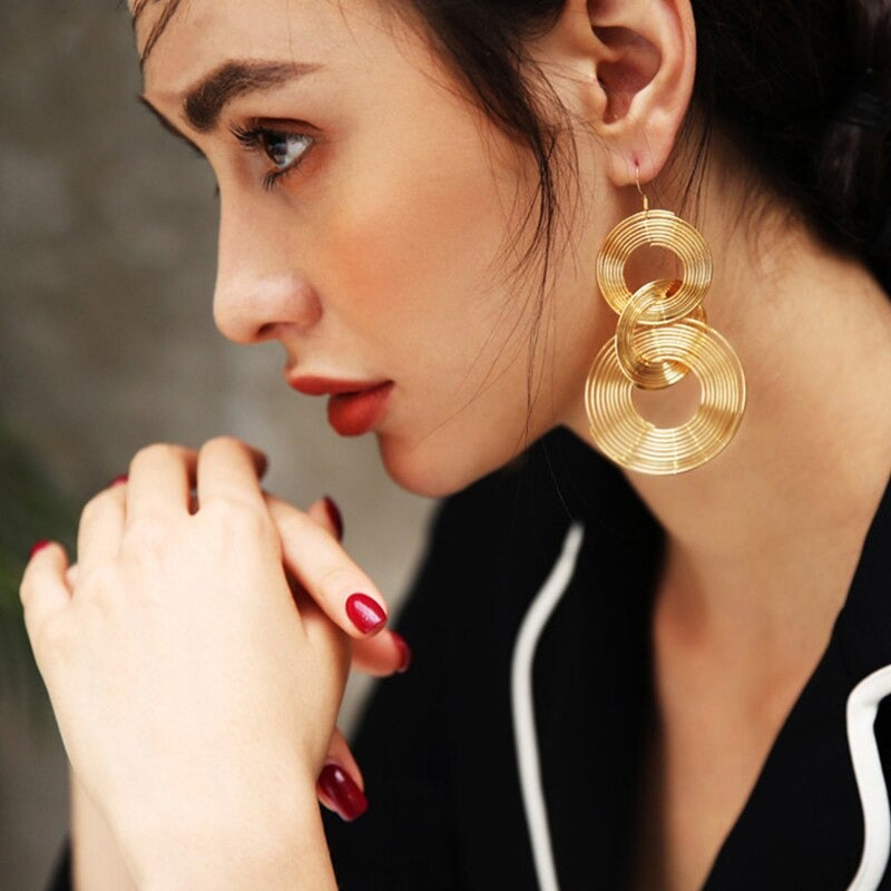 Fashion temperament tassel earrings