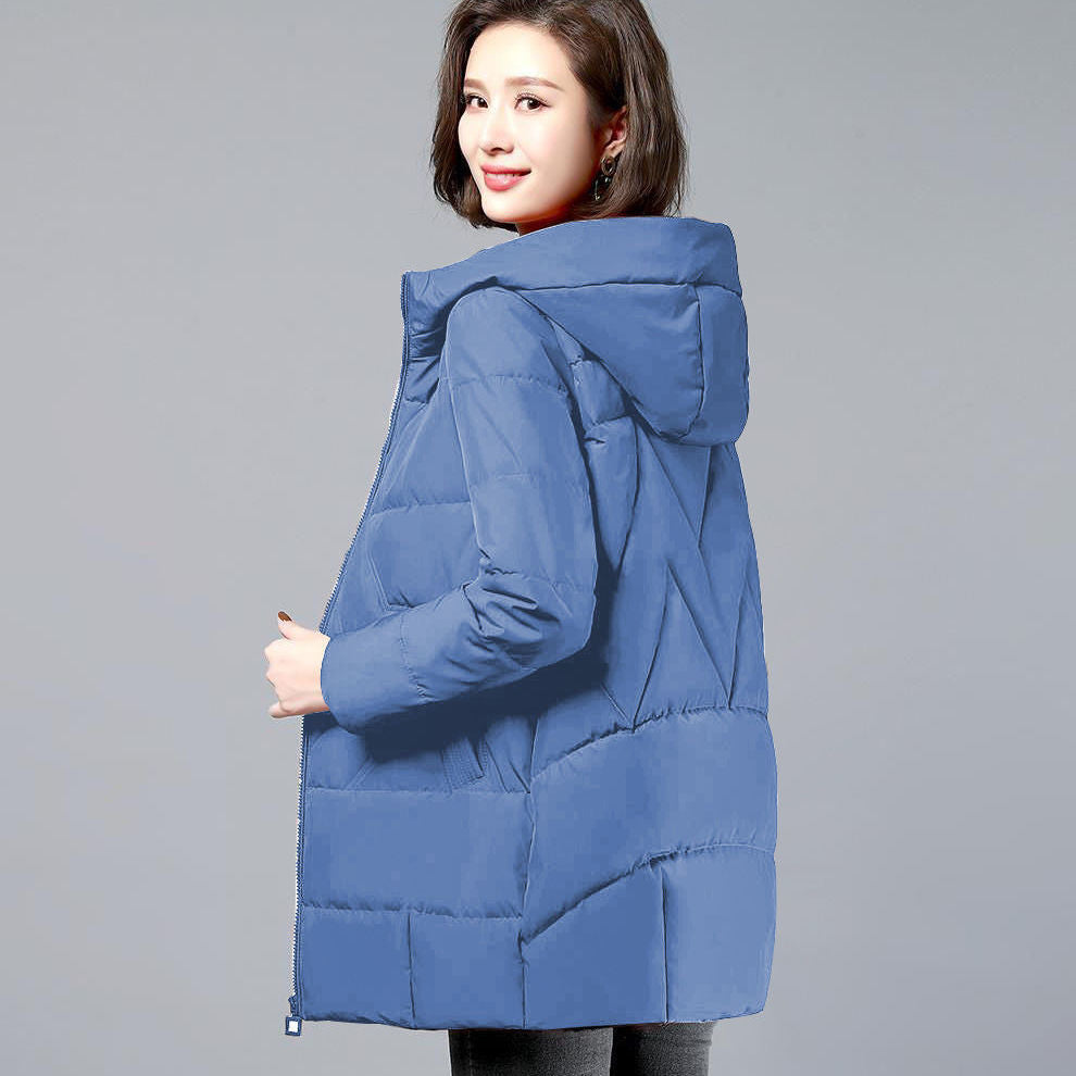 Women's New Mid-length Hooded Plus Size Coat