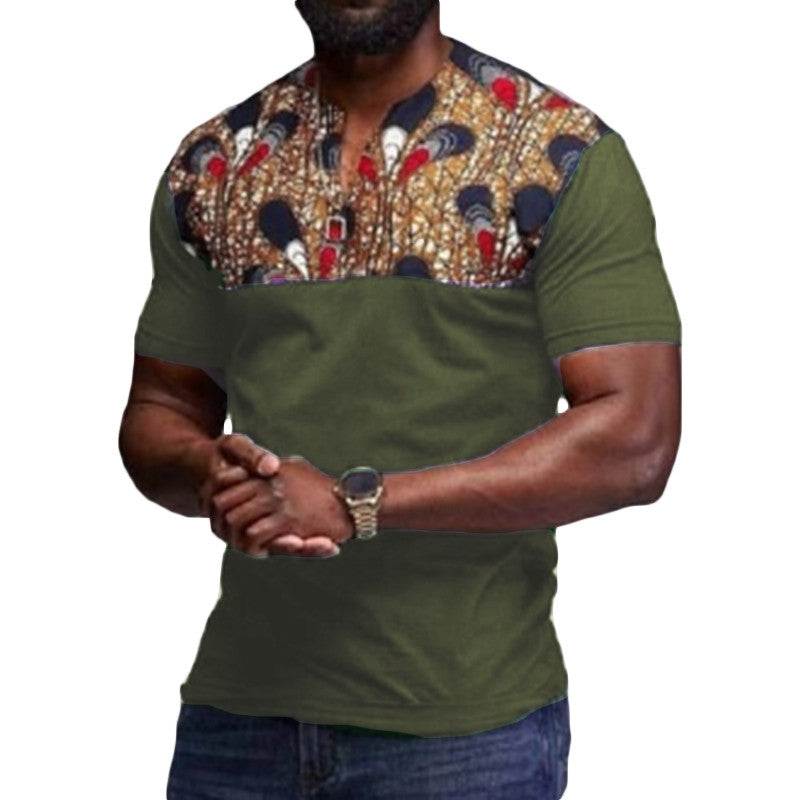 Men's casual T-shirt short sleeve printing