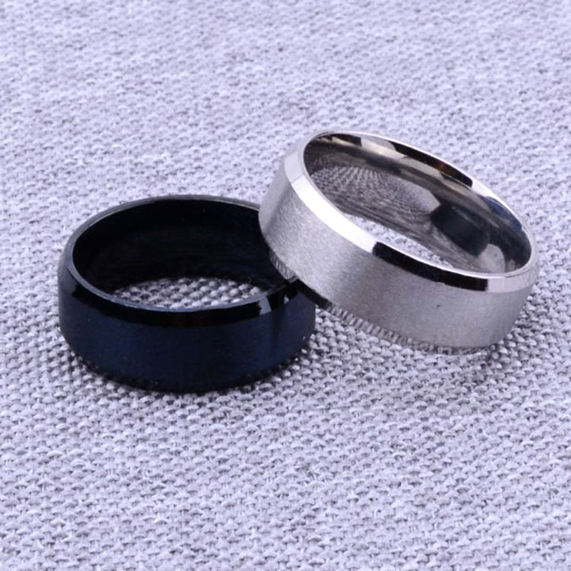 Simple Ring Frosted Couple Ring Personality Stainless Steel Ring