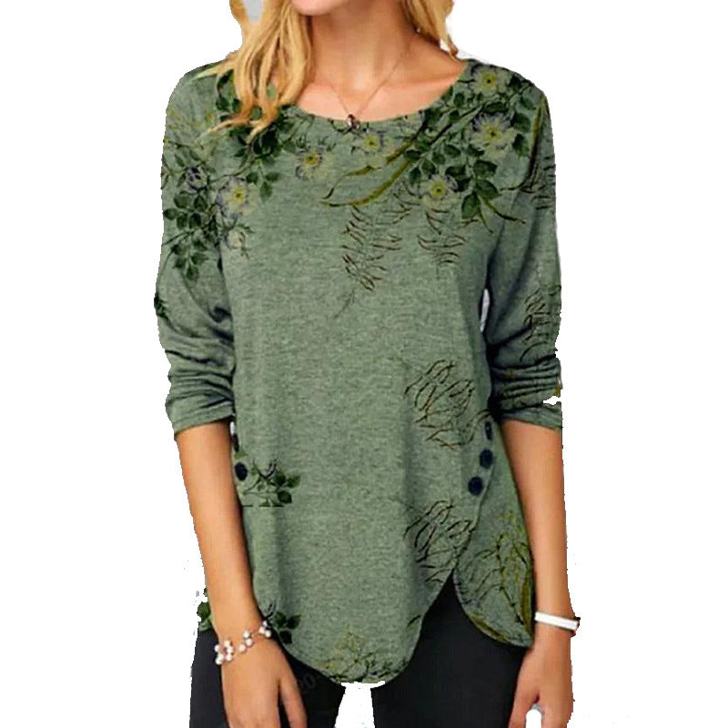 Ladies loose solid color top