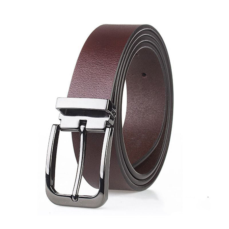 Men's Business Casual Leather Belt Pin Buckle Belt