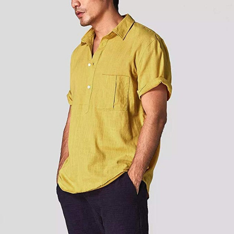 Men's shirt with short sleeves