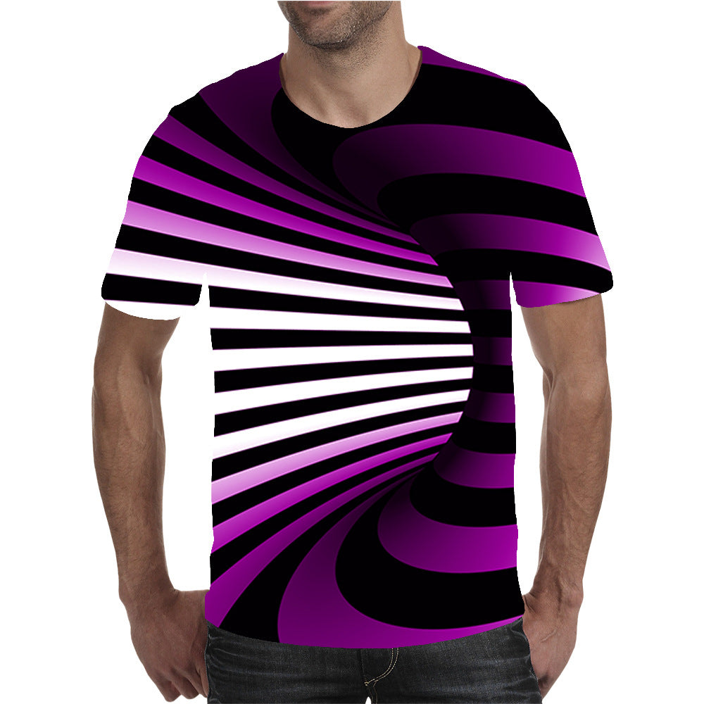 Men's Multicolor 3D Digital Print T-shirt