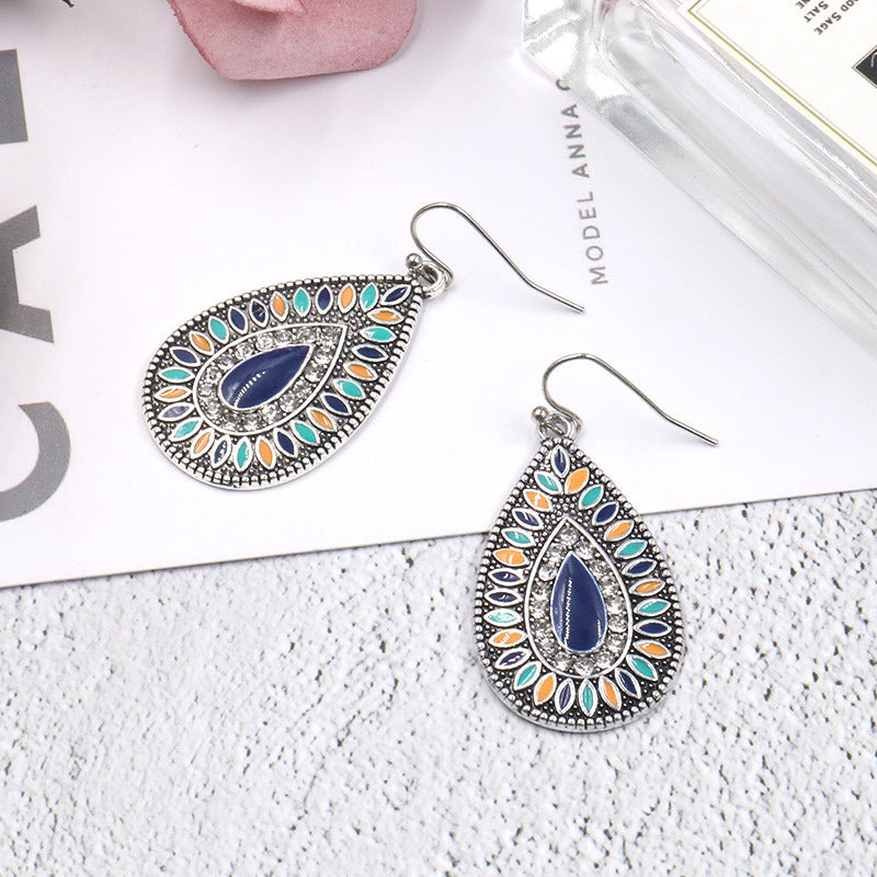 Alloy drip earrings