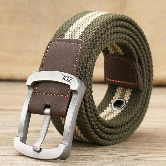 Canvas belt men's and women's pin buckle belt