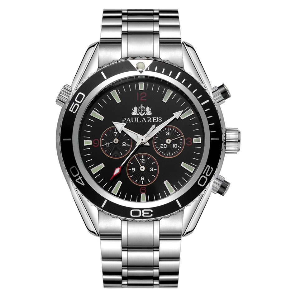 Automatic mechanical steel band men's watch