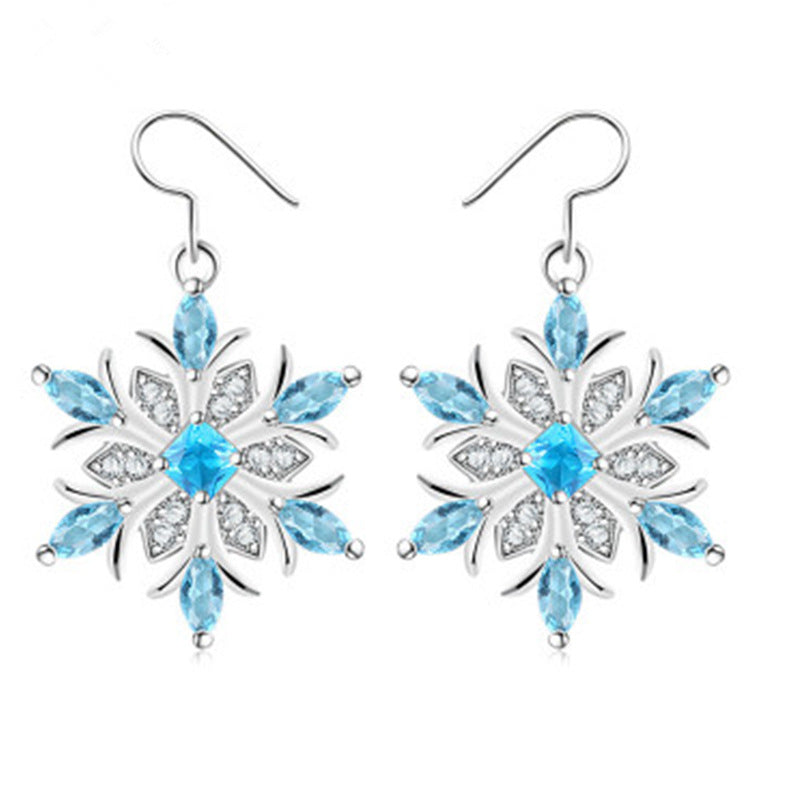 Crystal Snowflake Stud Earrings