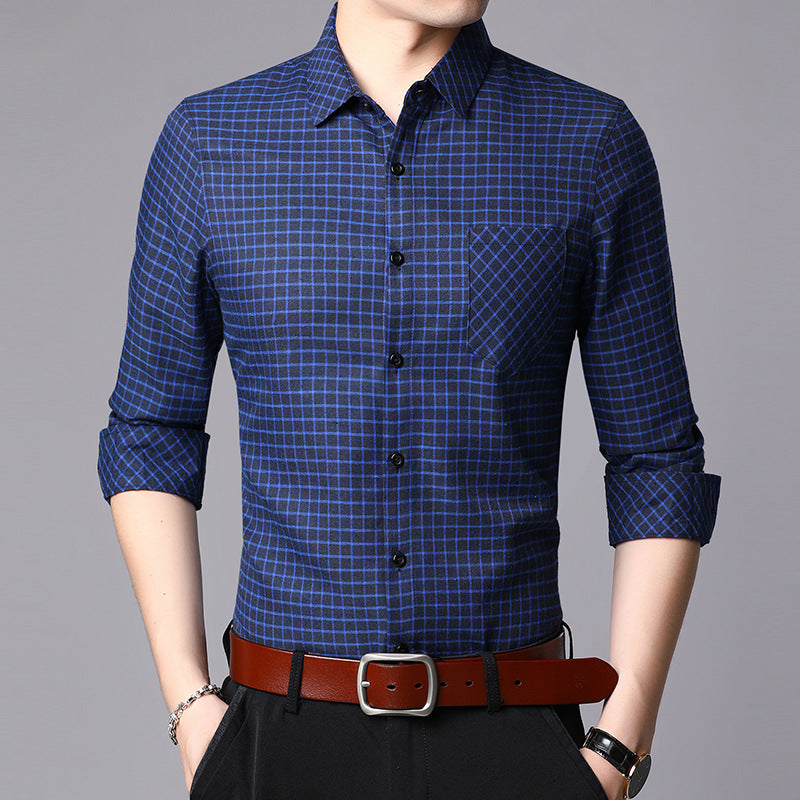 Autumn And Winter Men's New Shirts Business Men's Long Sleeves